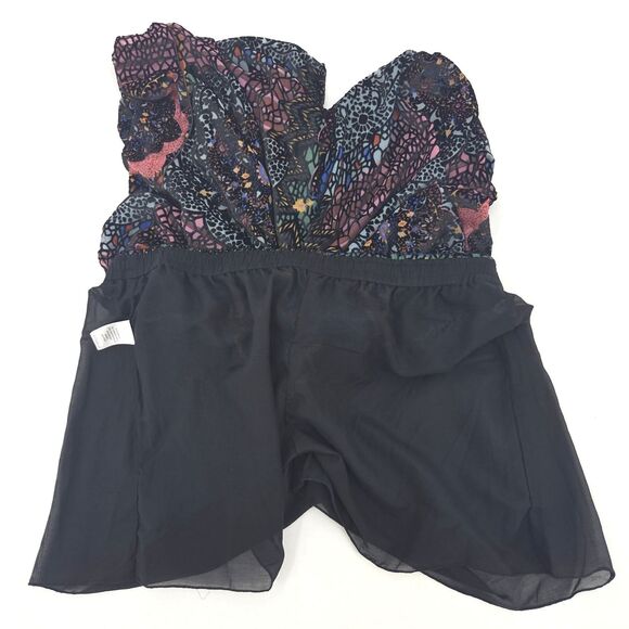 Johnny Was Axelle Wide Leg Velvet Burnout Pants Womens L Boho Patchwork Witchy - Picture 5 of 11